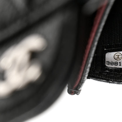 Chanel Caviar Quilted Flap Card Holder Wallet Black 8 of 9
