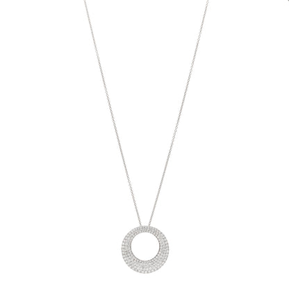 Roberto Coin 18K White Gold Diamond 20mm Scalare Necklace 1 of 4