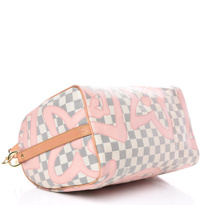 Louis Vuitton Damier Azur Tahitienne Speedy Bandouliere 30 Rose Ballerine 4 of 12