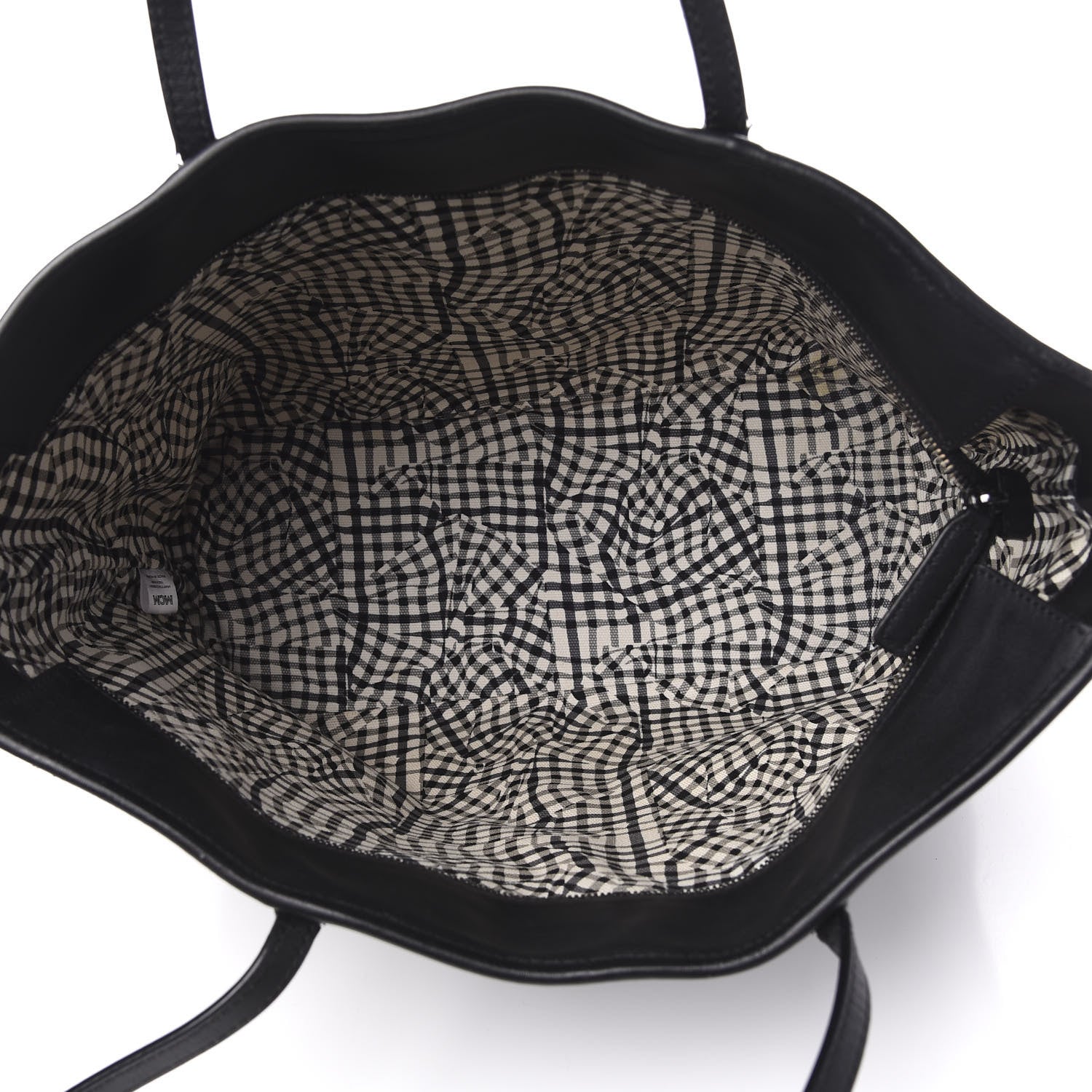 MCM Visetos Medium Anya Zip Top Shopper Tote Black 5 of 16