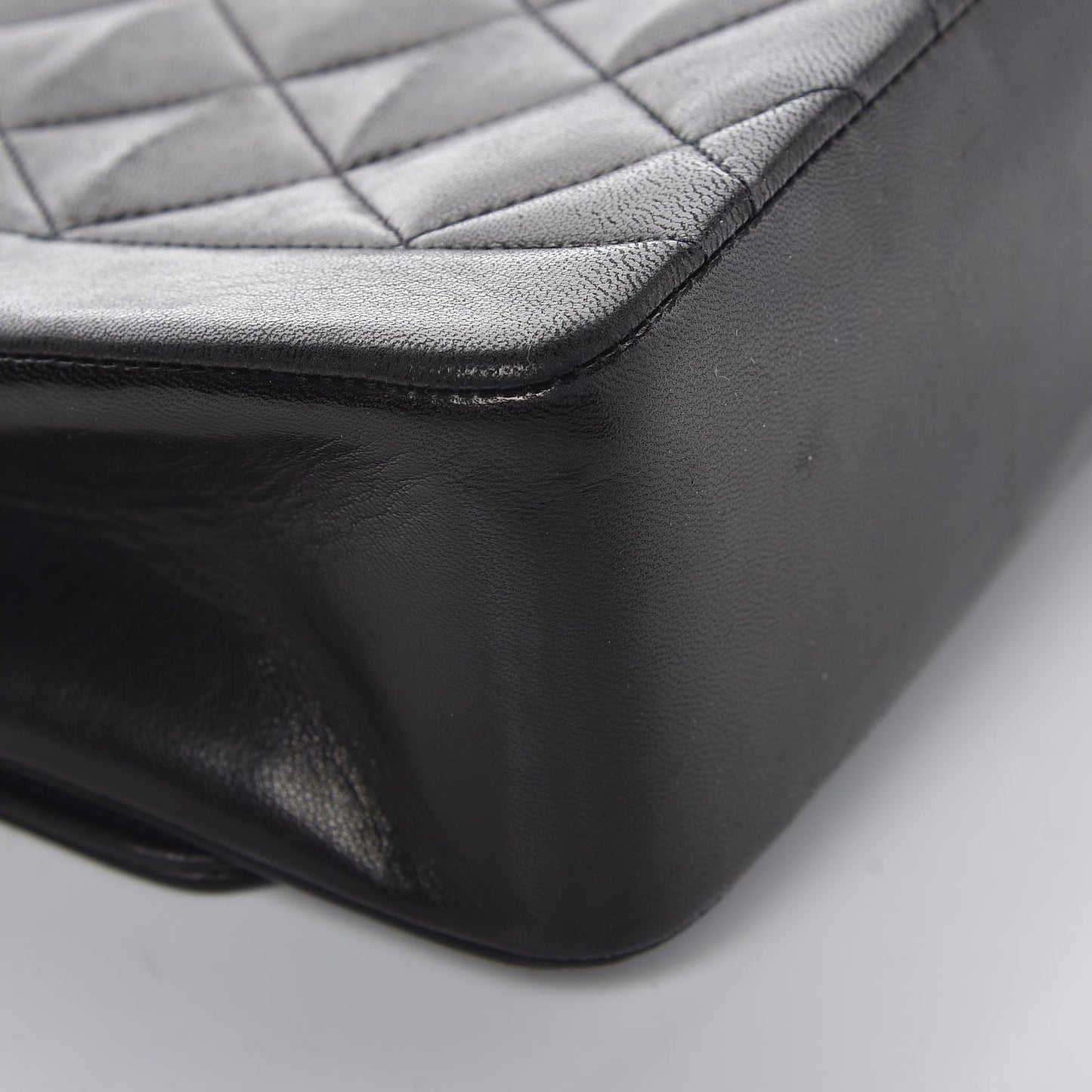 Lambskin Quilted Small Single Flap Black