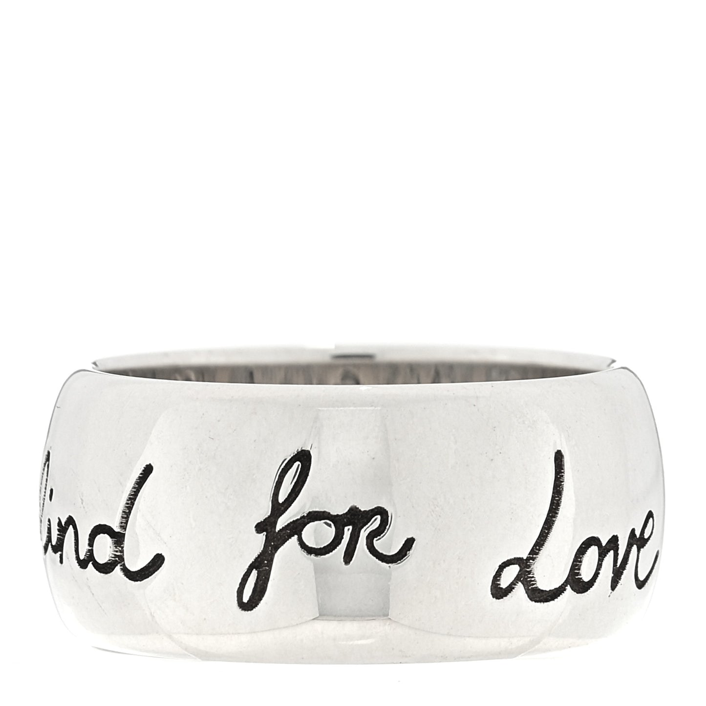 Sterling Silver Wide Blind for Love Band Ring 53 6.25