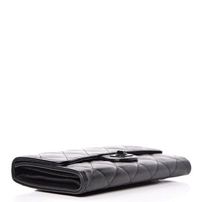 Chanel Metallic Aged Calfskin Quilted Reissue Long Flap Wallet So Black 4 of 12