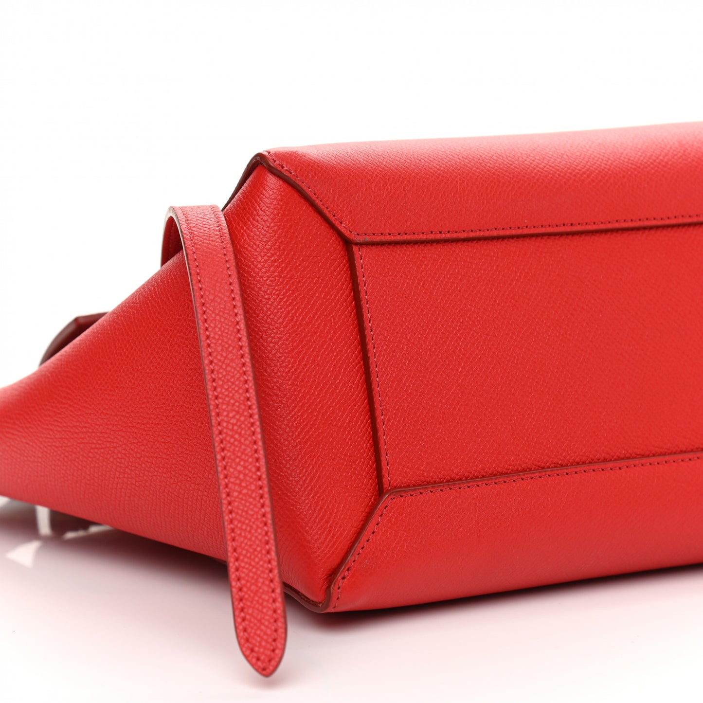 Baby Grained Calfskin Micro Belt Bag Coquelicot