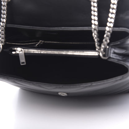 Saint Laurent Calfskin Y Quilted Monogram Medium Loulou Chain Satchel Black 5 of 10