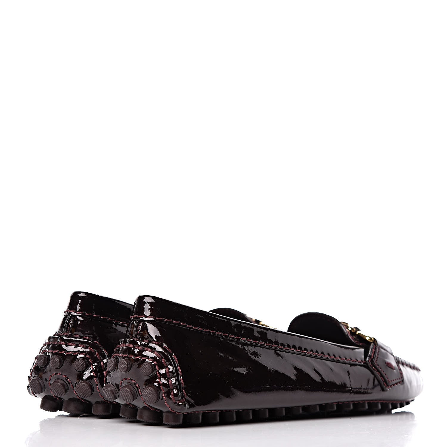 Louis Vuitton Patent Calfskin Oxford Loafers 34 Amarante 4 of 7
