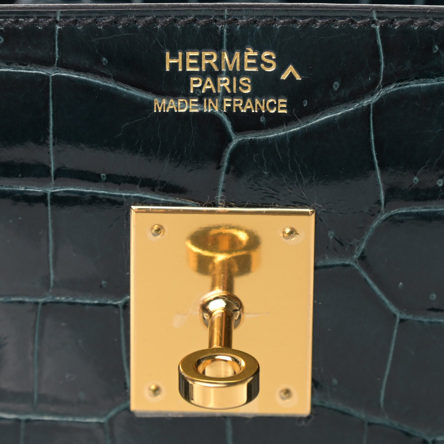 Shiny Porosus Crocodile Birkin 35 Vert Rousseau