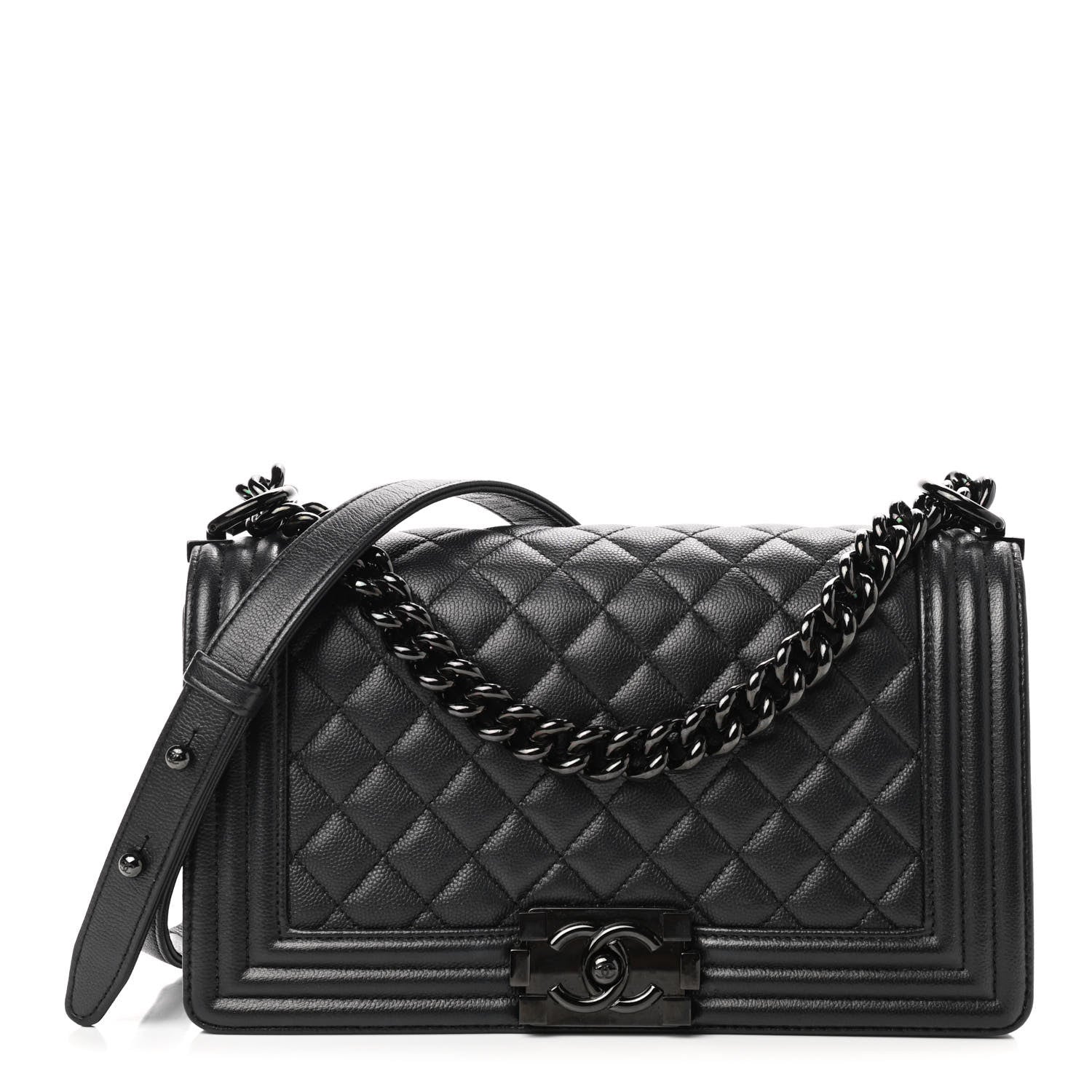 Chanel Caviar Quilted Medium Boy Flap So Black 1 of 9