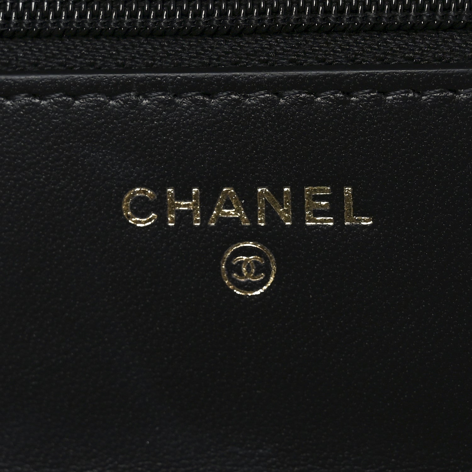 Chanel Lambskin Quilted Crystal Handle Wallet On Chain WOC Black 6 of 11