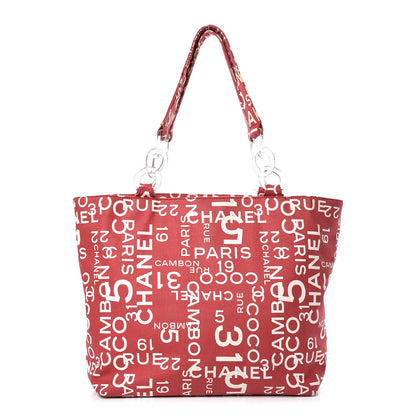 Chanel Canvas 31 Rue Cambon Beach Tote Red 1 of 17