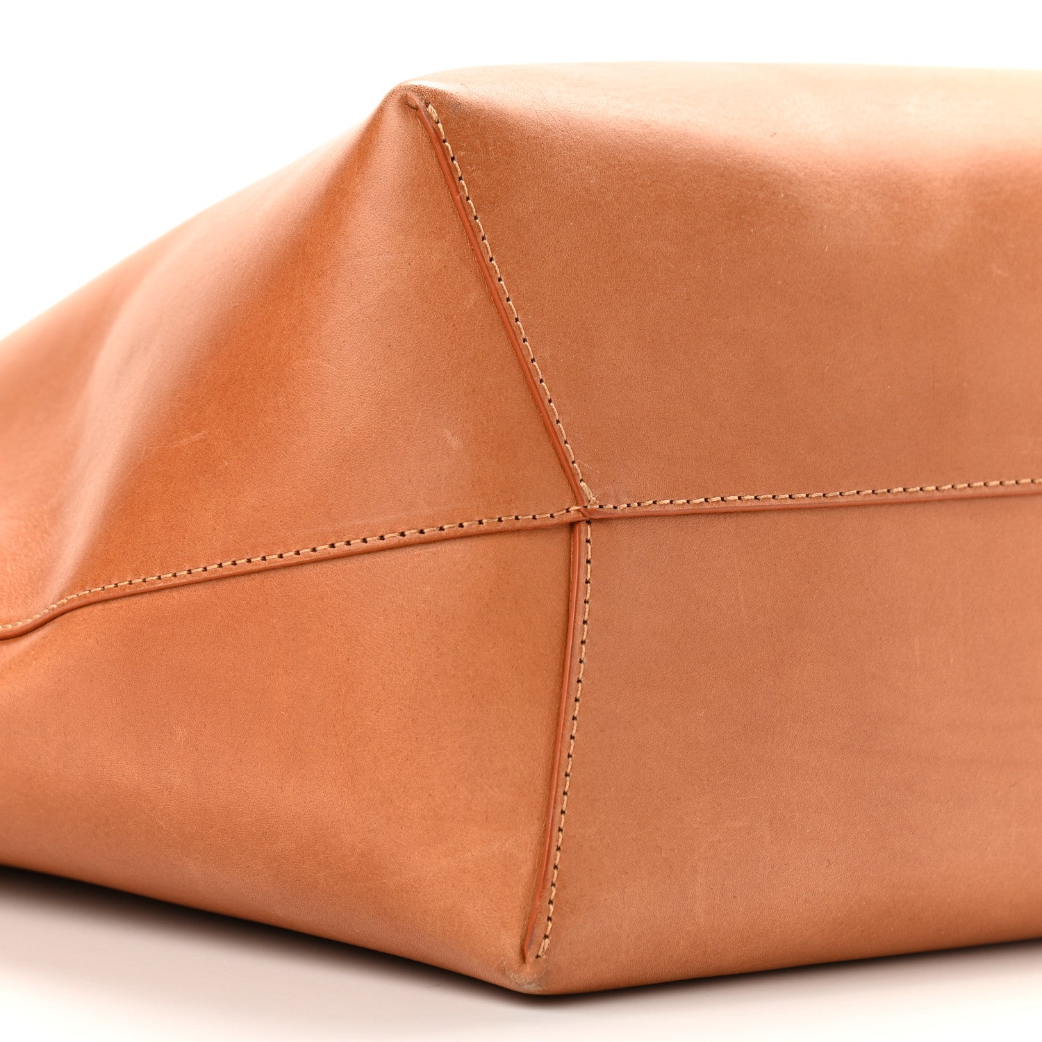 Mansur Gavriel Vegetable Tanned Calfskin Large Shopping Bag Camello Blue 10 of 16