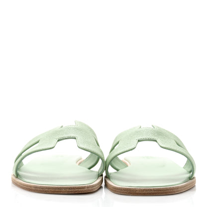 Hermes Epsom Oran Sandals 39 Vert Jade 2 of 10