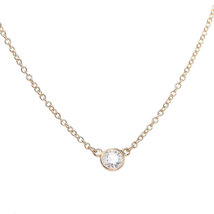 Tiffany 18K Yellow Gold Diamond .14ct Elsa Peretti Diamonds by the Yard Pendant Necklace 4 of 7
