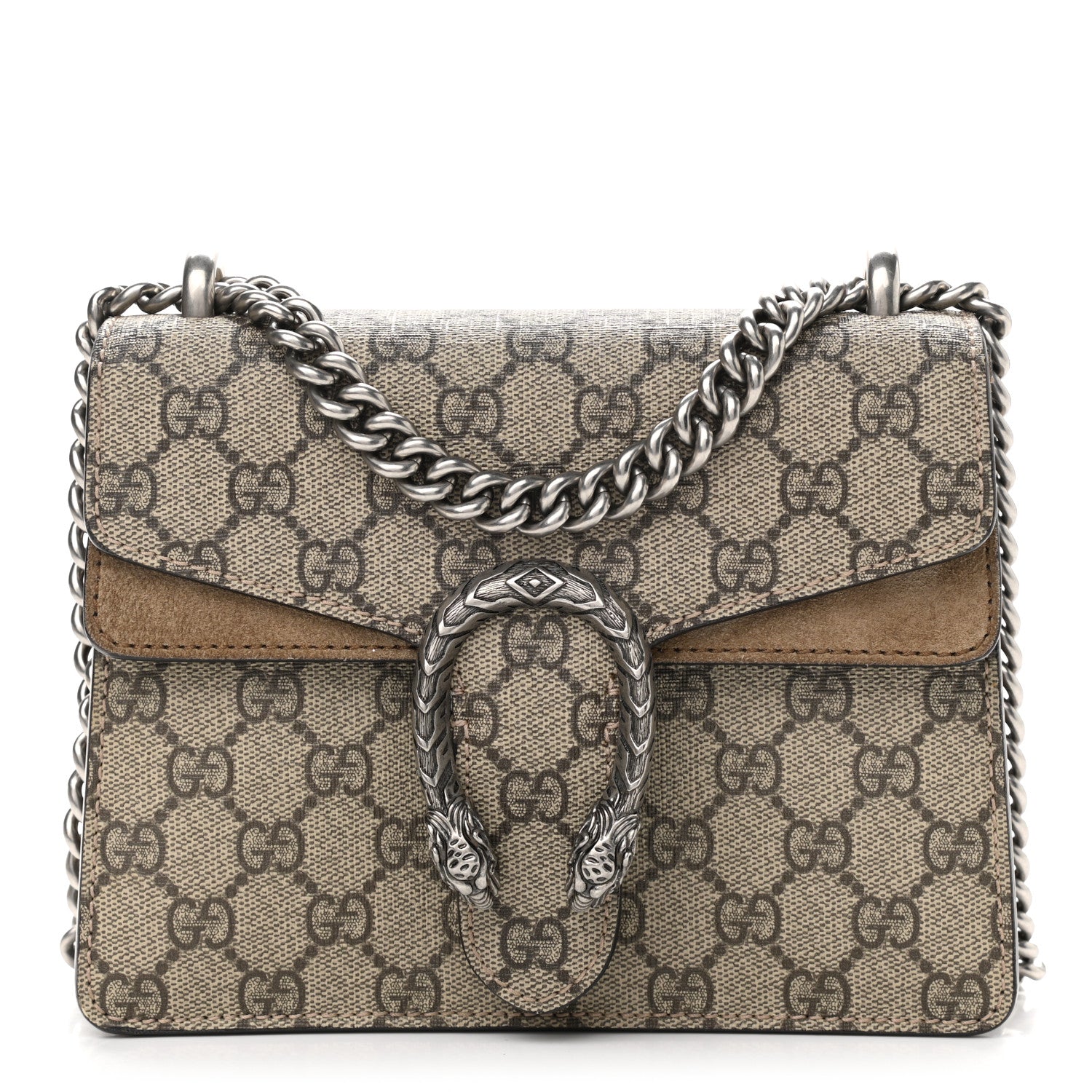 Gucci GG Supreme Monogram Mini Dionysus Shoulder Bag Taupe 1 of 11