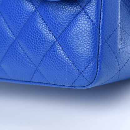 Chanel Caviar Quilted Jumbo Double Flap Blue 10 of 12