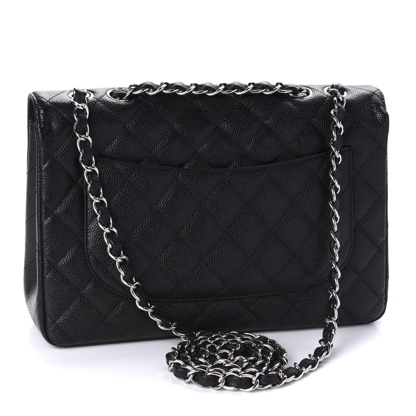 Caviar Quilted Jumbo Single Flap Black