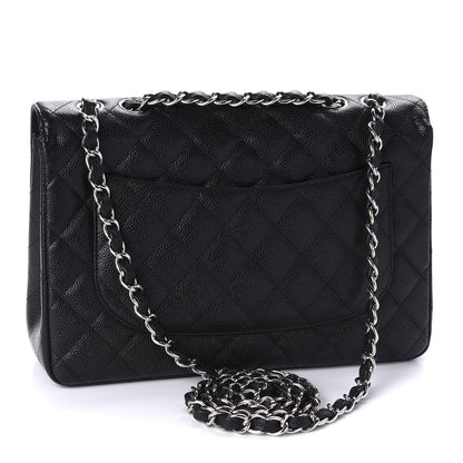 Chanel Caviar Quilted Jumbo Single Flap Black 4 of 11
