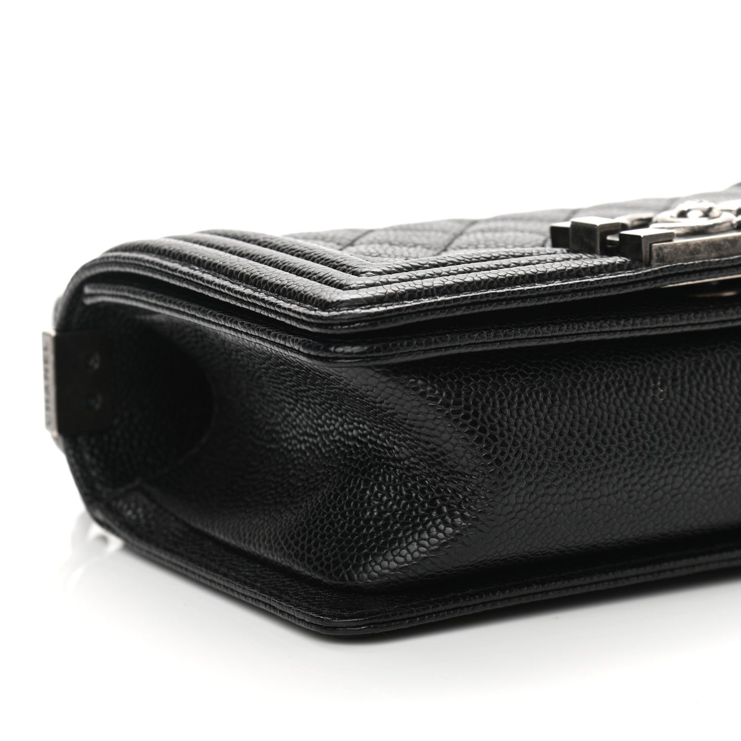 Caviar Quilted Small Boy Flap Black