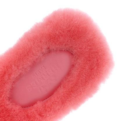 Hermes Woolskin Oran Sandals 37.5 Rose Du Desert 8 of 9