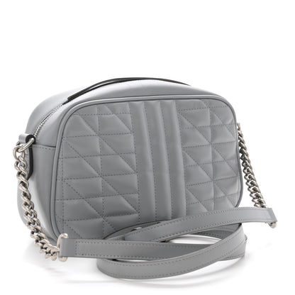 Gucci Calfskin Matelasse Aria Small GG Marmont Chain Shoulder Bag Deep Grey 2 of 9