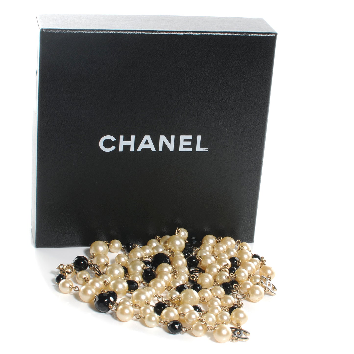 Pearl CC Beaded Long Necklace
