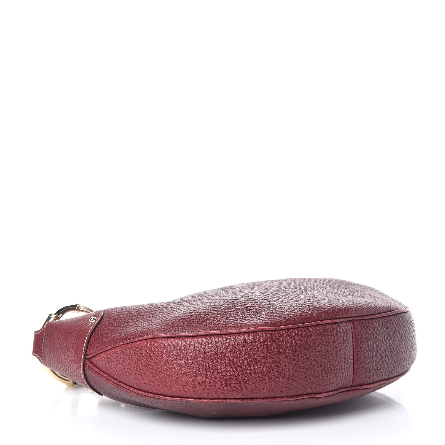 Gucci Calfskin Bamboo Ring Hobo Aubergine 4 of 16