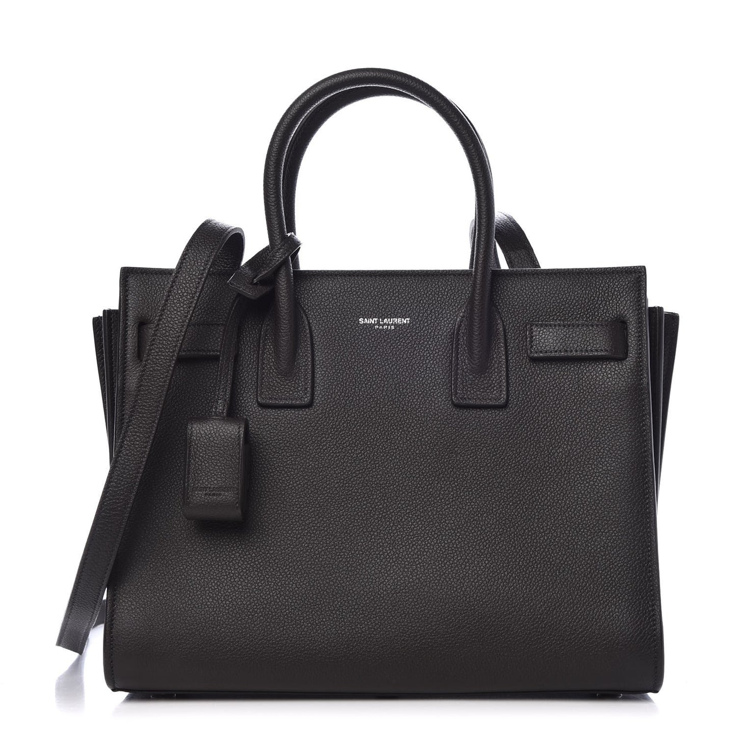 Grained Calfskin Baby Sac De Jour Coal