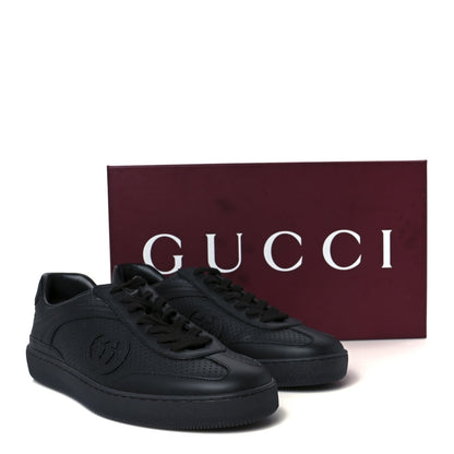 Gucci Calfskin Perforated Mens G75 Sneakers 9 Black 11 of 11