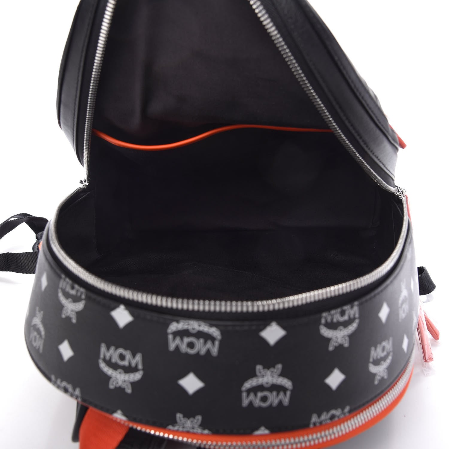 MCM Visetos Reflective Nylon Medium Resnick Backpack Black 5 of 9