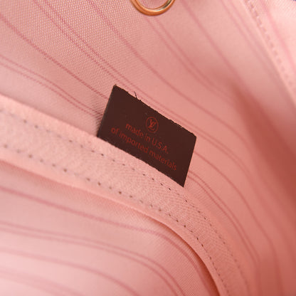 Louis Vuitton Damier Ebene Neo Neverfull MM Rose Ballerine 7 of 11