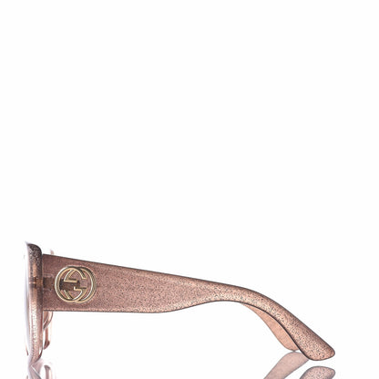 Gucci Acetate Glitter Optyl Square Sunglasses GG3837/F/S Brown Pink 3 of 8