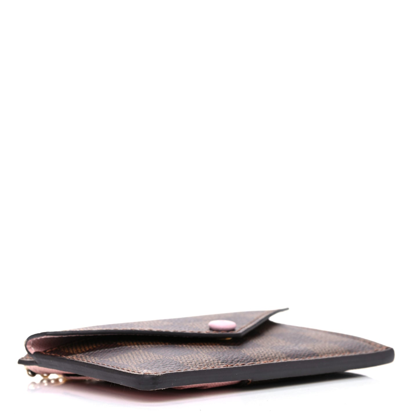 Damier Ebene Recto Verso Card Holder Rose Ballerine