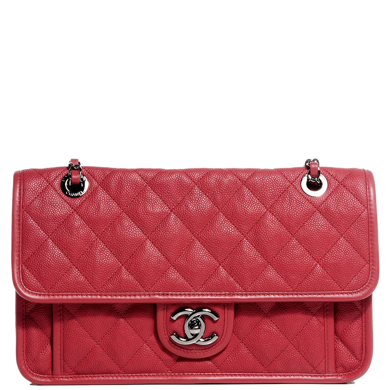 Chanel Caviar Quilted Medium French Riviera Flap Red 1 of 9