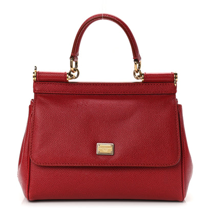 Dolce & Gabbana Dauphine Mini Miss Sicily Satchel Dark Red 1 of 8