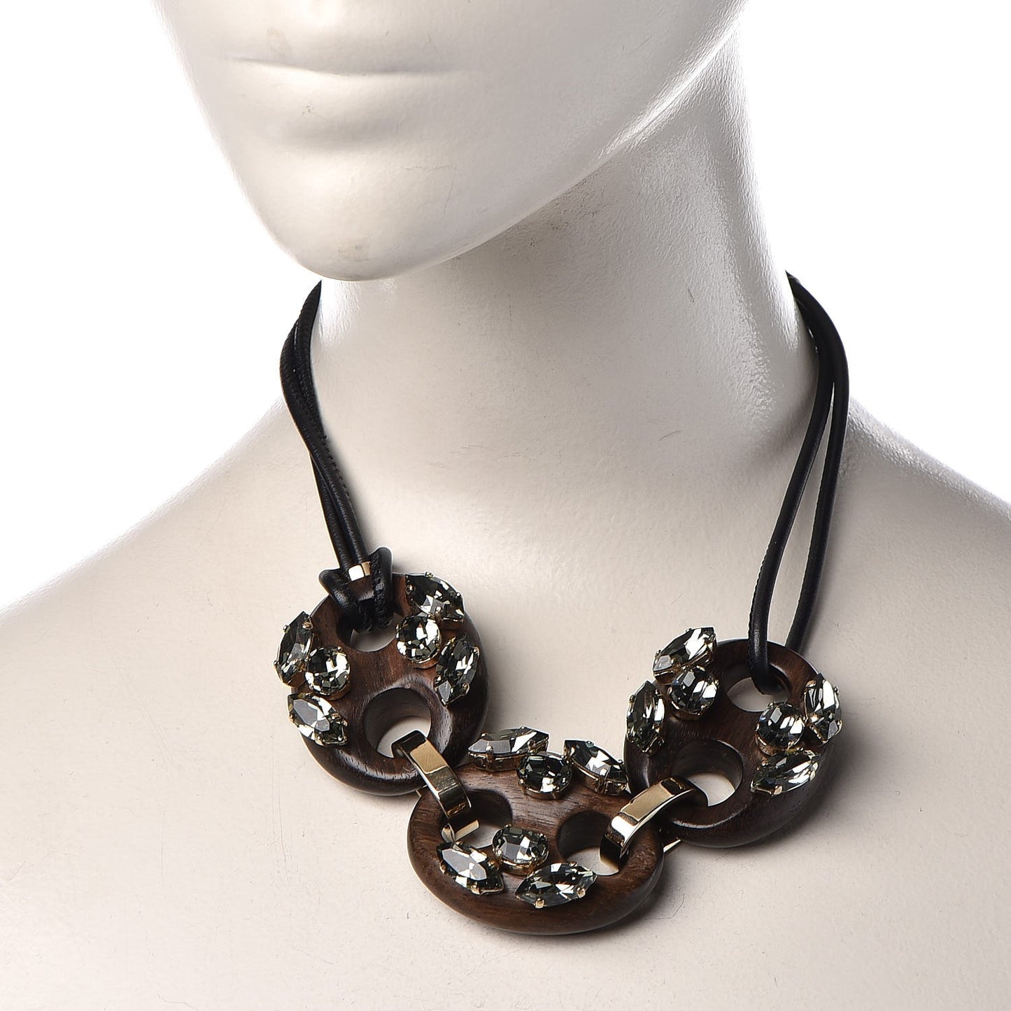 Wood Crystal Marina Necklace