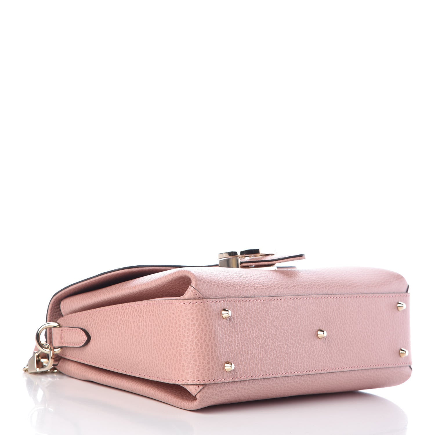 Gucci Dollar Calfskin Interlocking G Top Handle Shoulder Bag Soft Pink 4 of 8