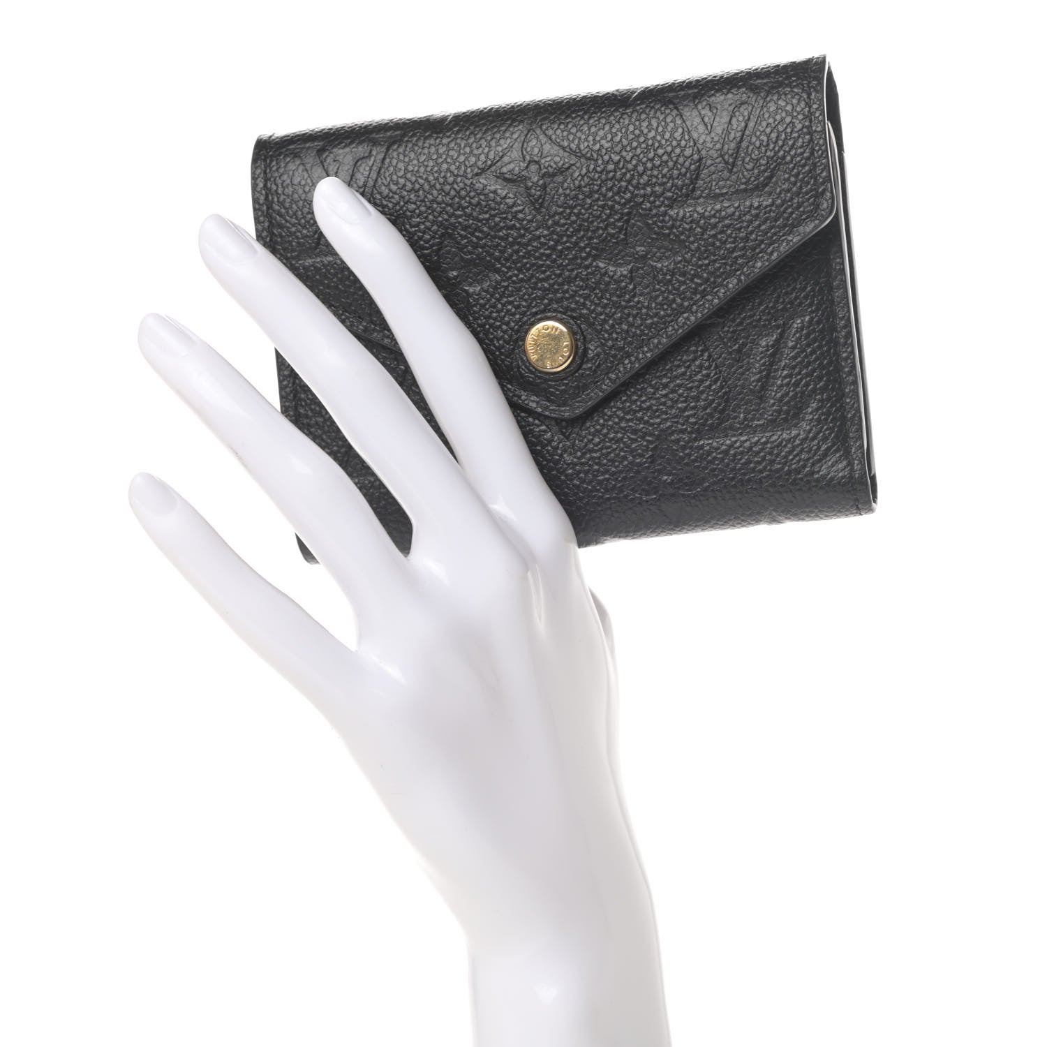 Louis Vuitton Empreinte Compact Curieuse Wallet Black 2 of 9