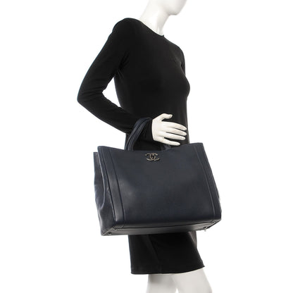 Chanel Caviar Large Shopping Tote Navy 2 of 22
