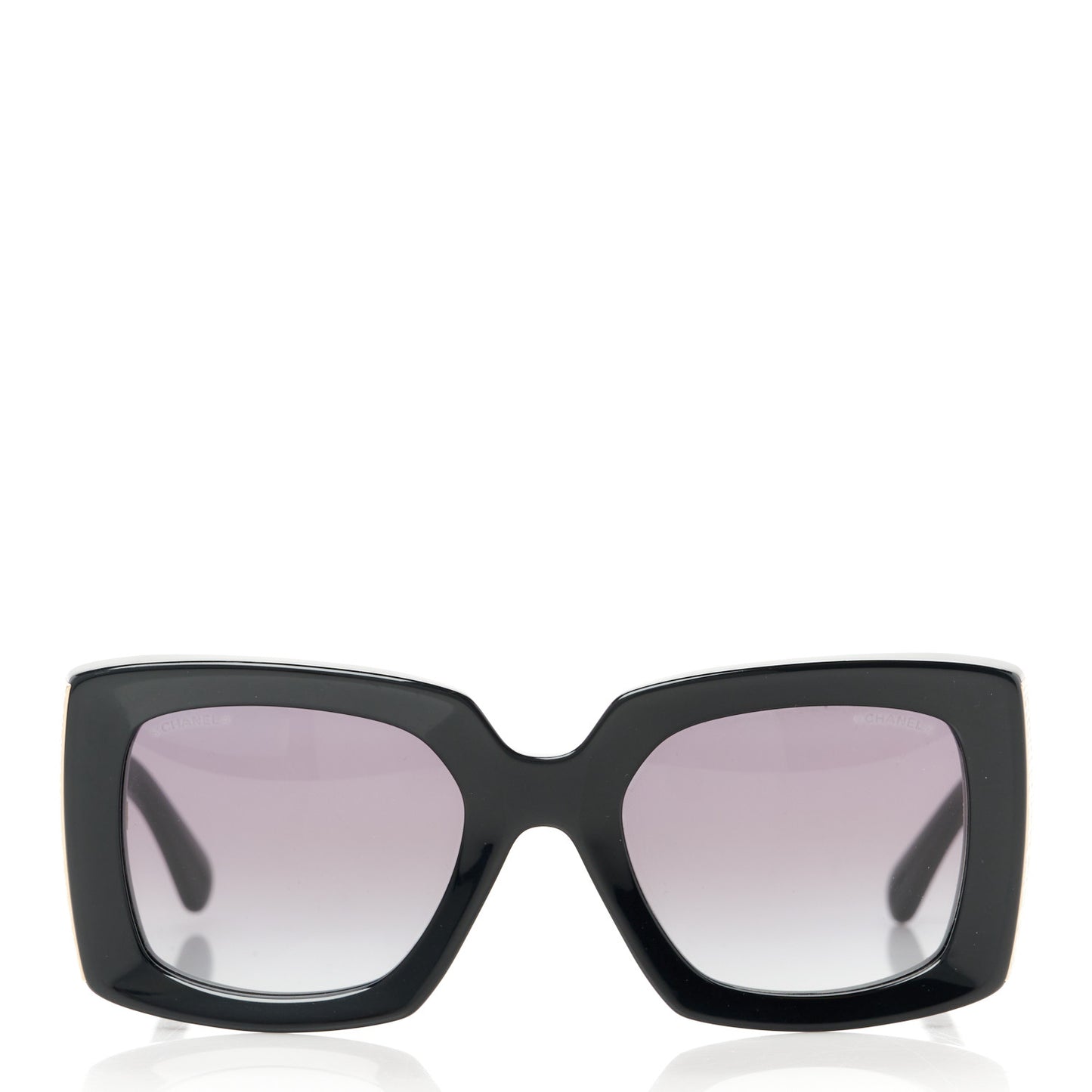 Acetate Rectangle Sunglasses 5435-A Black