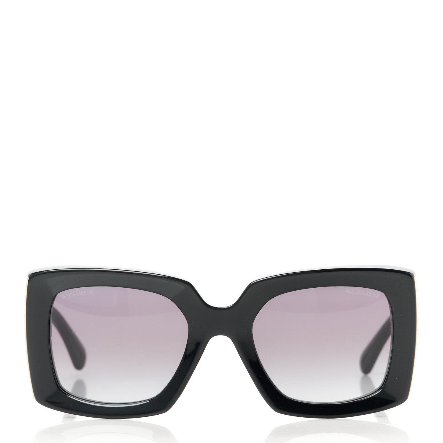 Chanel Acetate Rectangle Sunglasses 5435-A Black 2 of 8