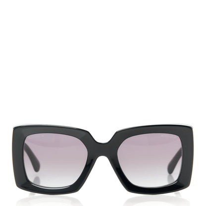Chanel Acetate Rectangle Sunglasses 5435-A Black 2 of 8