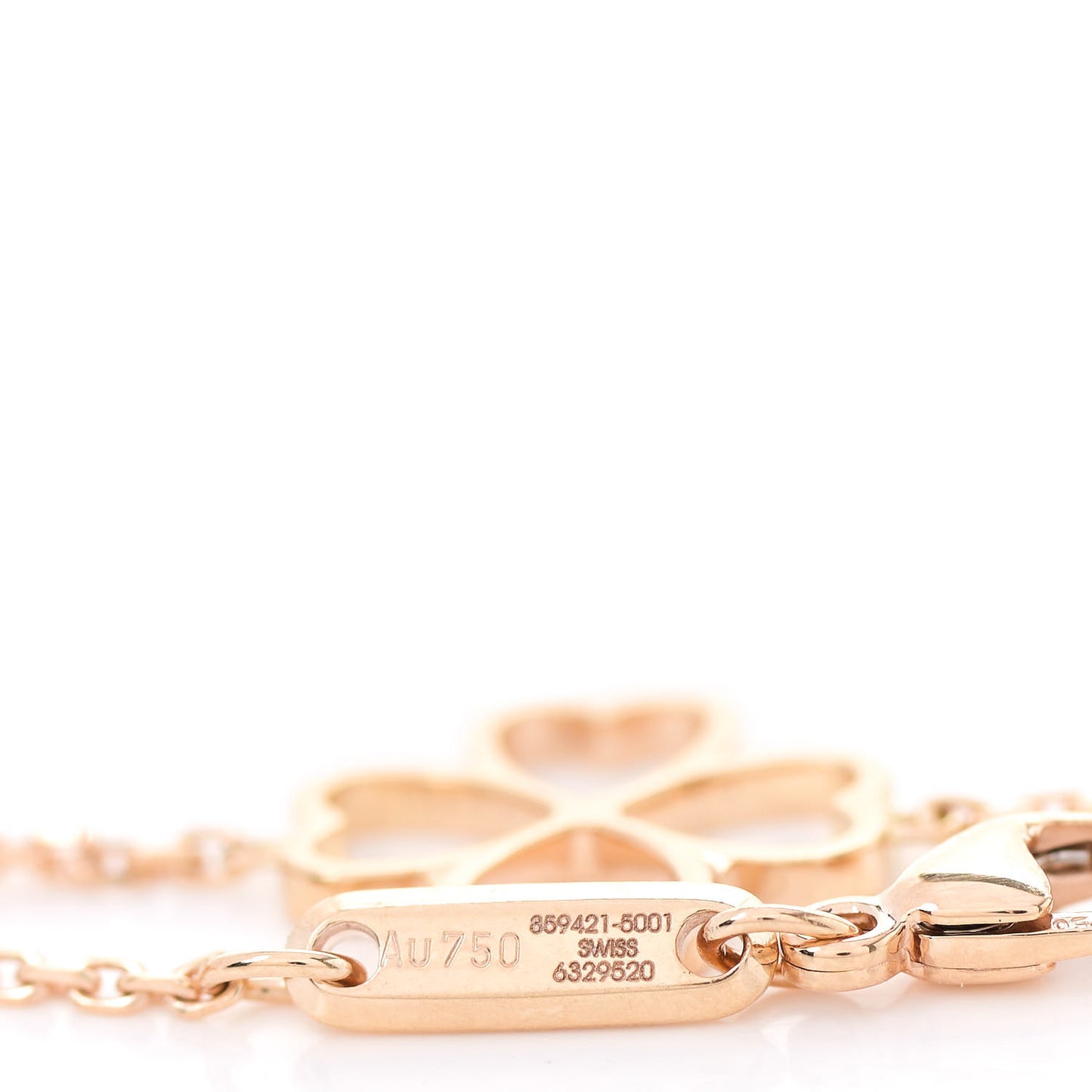 18K Rose Gold Diamond Happy Clover Bracelet