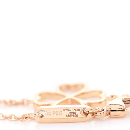Chopard 18K Rose Gold Diamond Happy Clover Bracelet 4 of 4