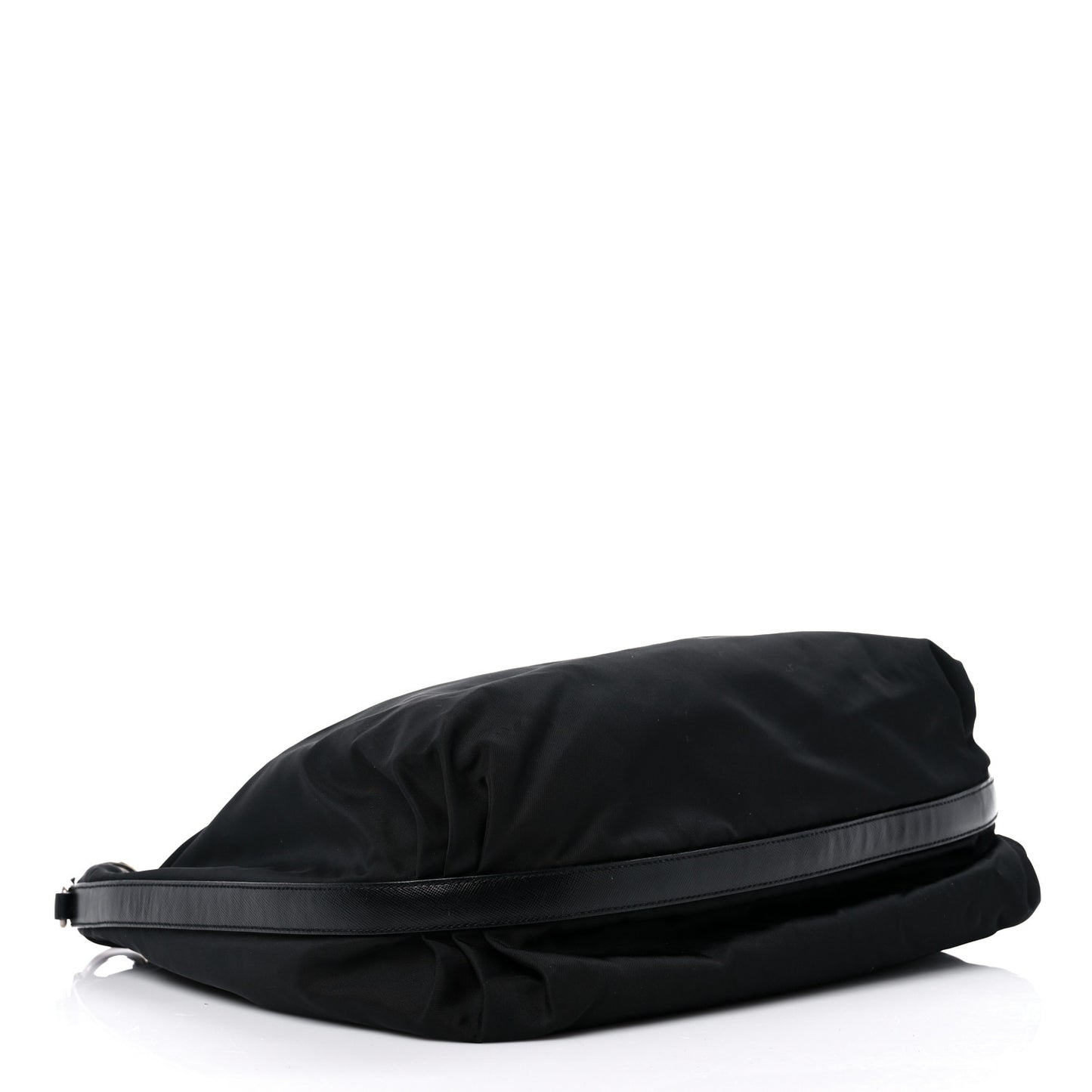 Tessuto Nylon Saffiano Hobo Black