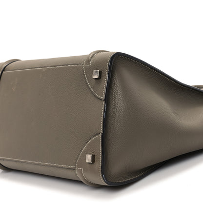 Celine Drummed Calfskin Mini Luggage Souris 10 of 10