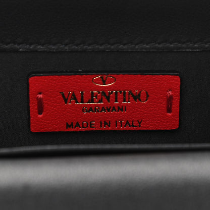Valentino Garavani Vitello Rockstud Envelope Wallet on Chain Black 6 of 10