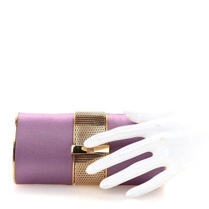 Salvatore Ferragamo Satin Clutch Purple 2 of 6