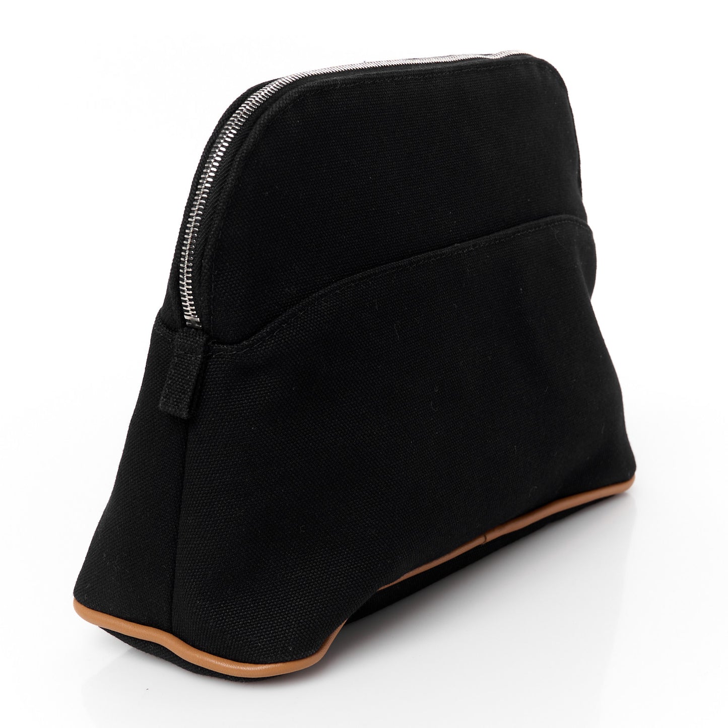Cotton Canvas Bolide Travel Cosmetic Pouch MM Black