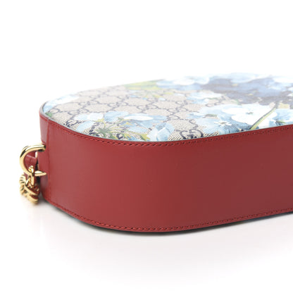 Gucci GG Supreme Monogram Blooms Mini Chain Shoulder Bag Beige Blue Navy Hibiscus Red 8 of 9