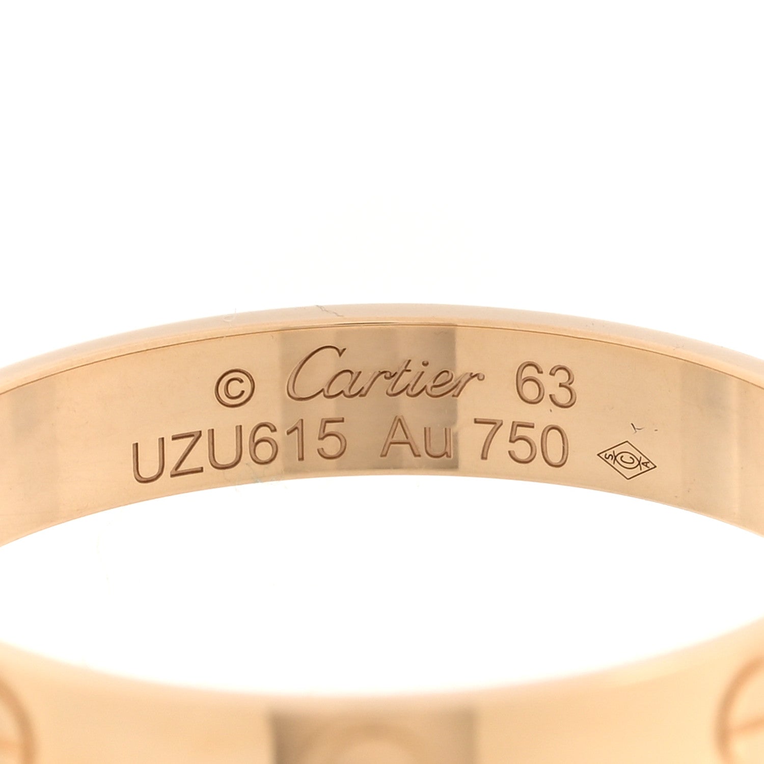 Cartier 18K Yellow Gold 3.5mm LOVE Wedding Band Ring 63 10.25 4 of 5